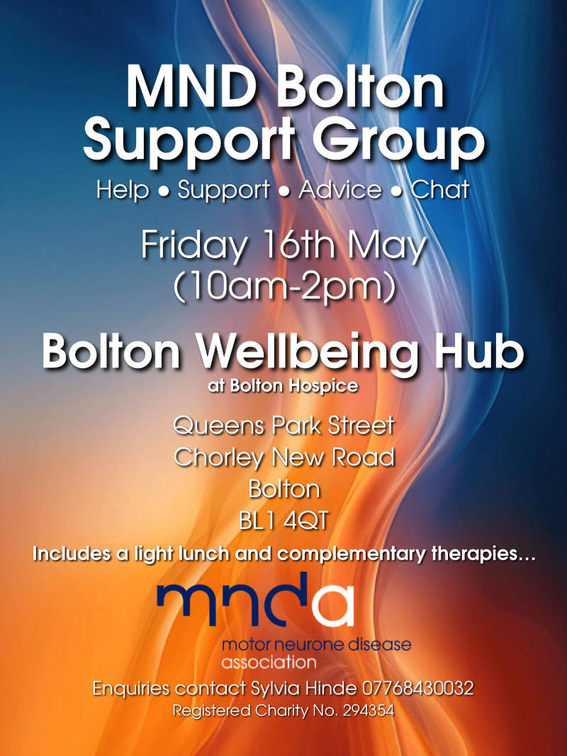 Bolton Support Group meeting poster