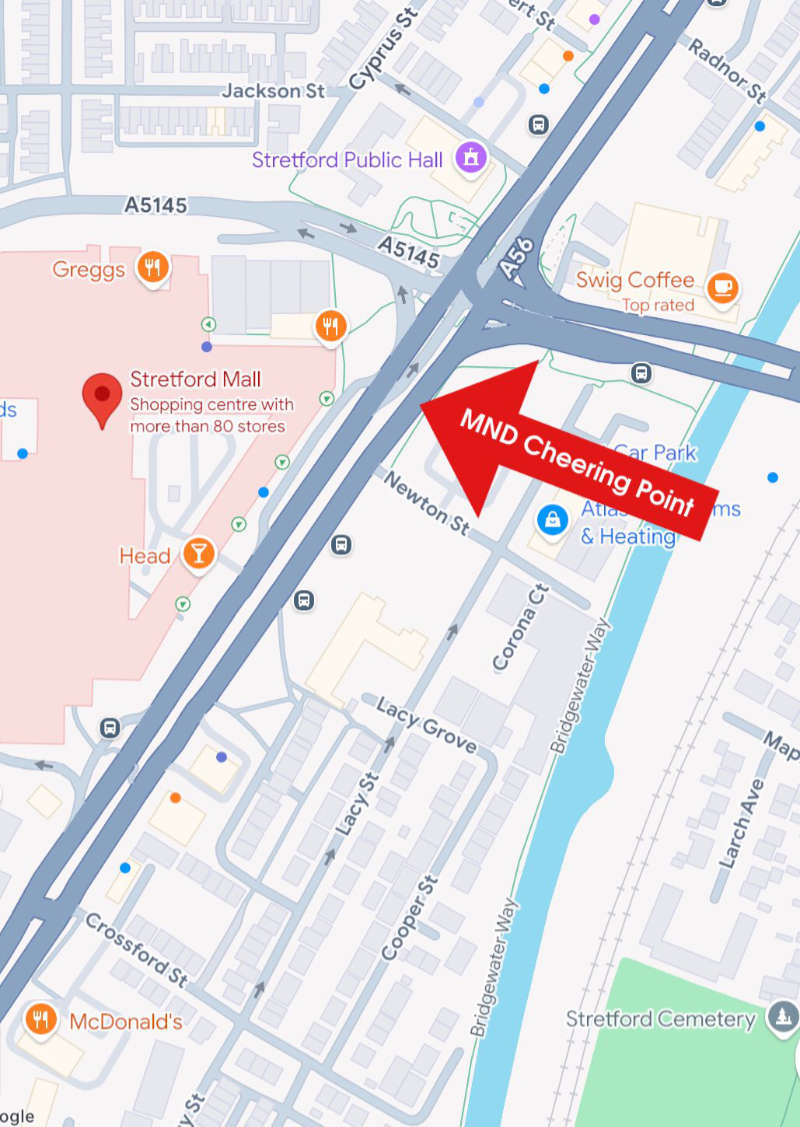 Half marathon cheering point map