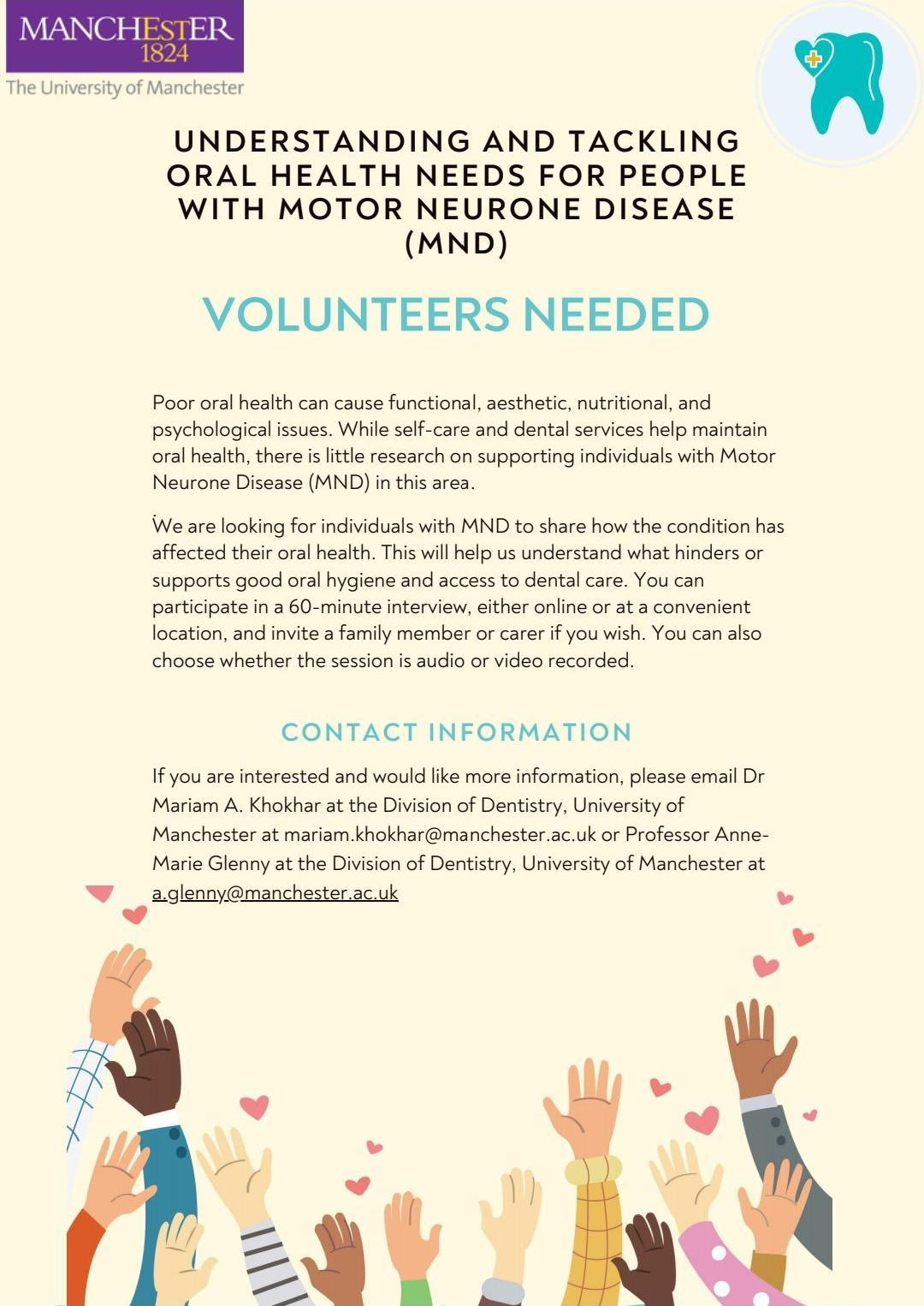 Understanding and tackling oral health needs for people with MND Understanding and tackling oral health needs for people with MND