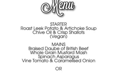 Winter Ball Menu